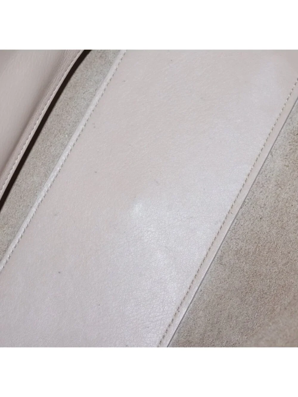 Saint Laurent Paris Baby Downtown Cabas 2-Way Shoulder Bag Beige Leather Silver